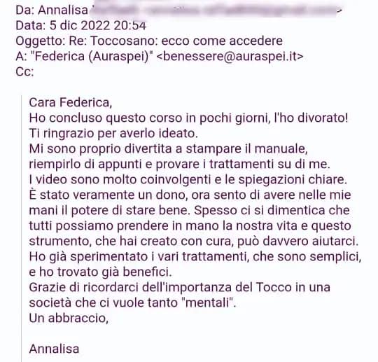 Recensione toccosano Annalisa